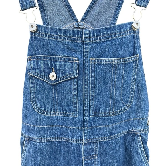 VTG 90s Y2K Xhilaration Cotton Denim Bib Overalls Medium Wash Pockets GUC Medium - Picture 4 of 9
